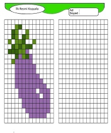 okul öncesi çocuklar Pixel çalışma sayfaları
